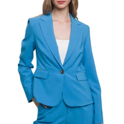 Hudson Square Boutique Fitted Cerulean Cerulean Blue Blazer