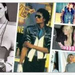 Fashion across the decades 80s to 2010s featuring Kate Moss, Michael Jackson, Justin Bieber, Jaden Smith, Paris Hilton, Avril Lavigne, Kurt Cobain