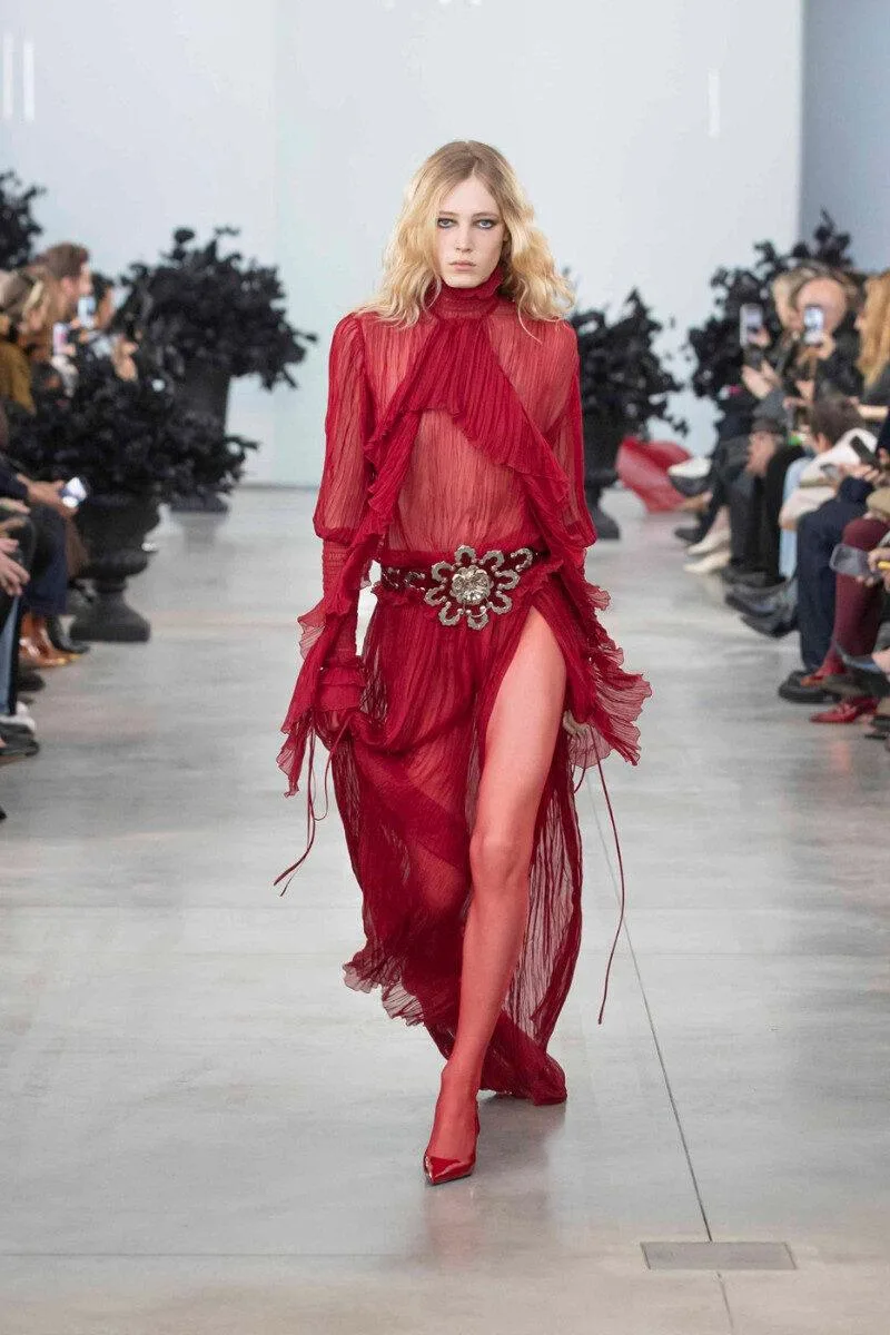 Milan Fashion Week 2025 Blumarine thistle Milan Fashion Week 2025 Blumarine thistle