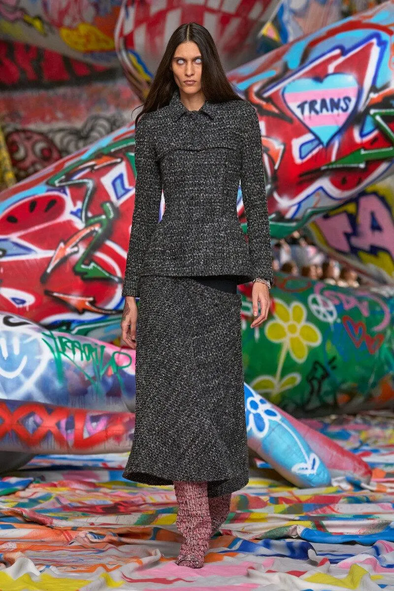 Milan Fashion Week 2025 Diesel tailored coats in tweed Milan Fashion Week 2025 Diesel tailored coats in tweed