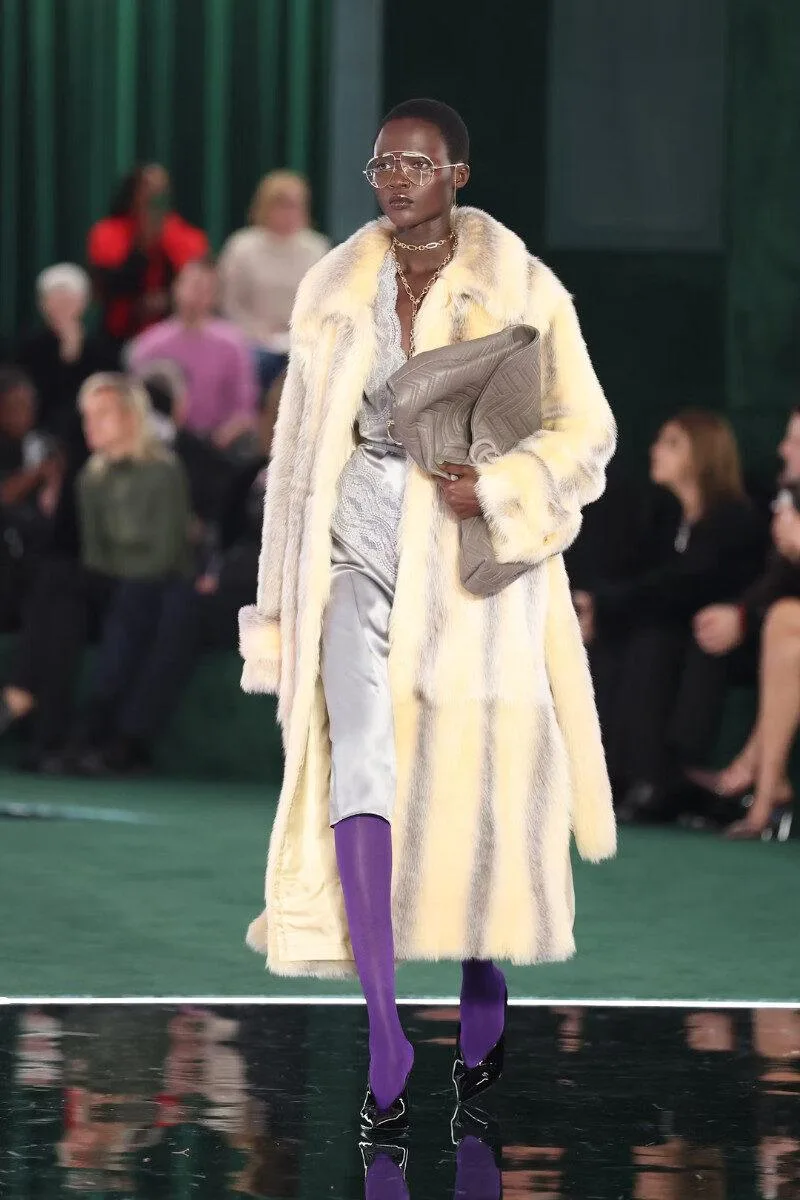 Milan Fashion Week 2025 Gucci Oversized faux-fur coats FallWinter Milan Fashion Week 2025 Gucci Oversized faux-fur coats FallWinter