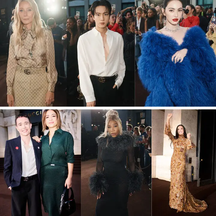 milan fashion week gucci celebrities
