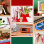collage of christmas home decor gifts