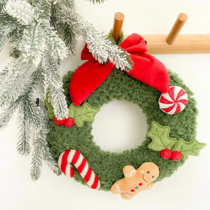 plush wreath toy christmas home decor