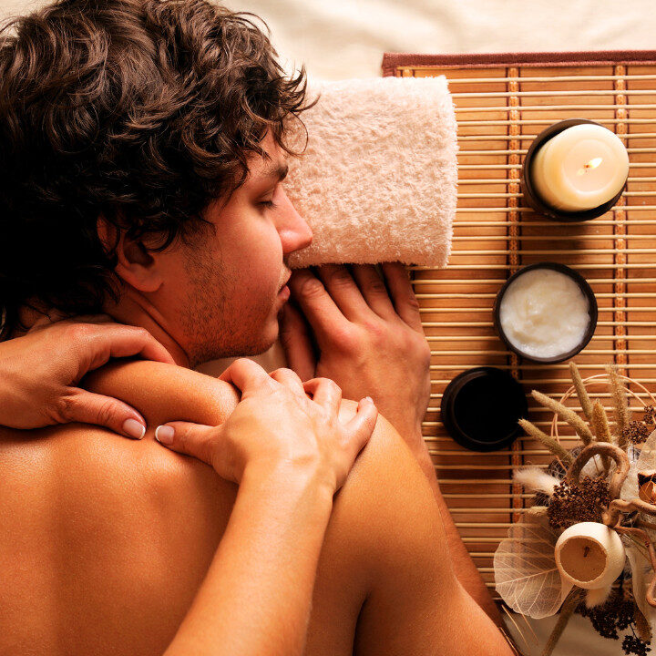 man getting a massage