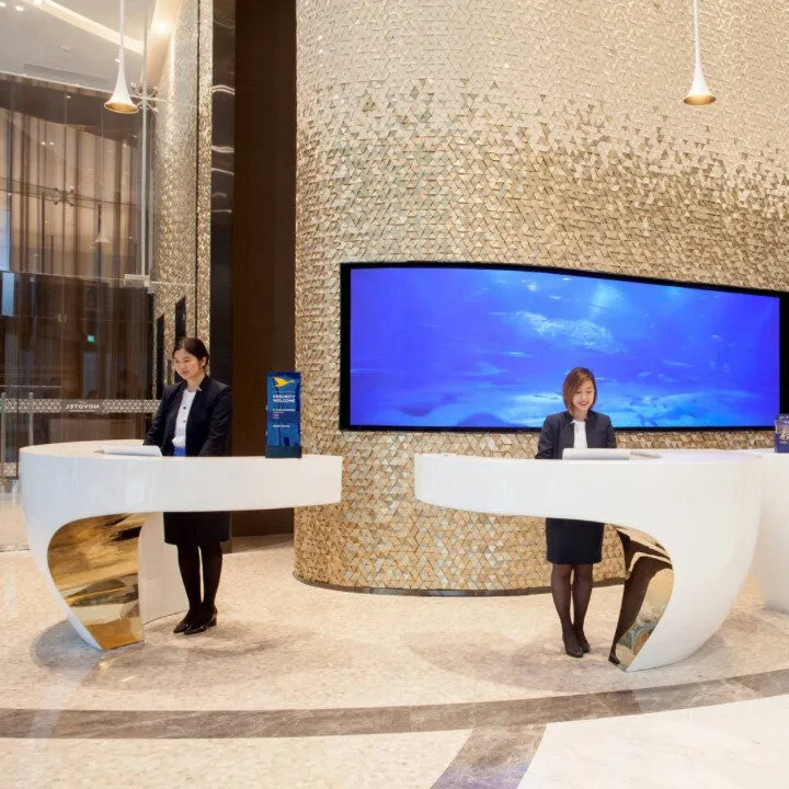 Reception at Novotel Stevens Singapore hotel near Orchard Road