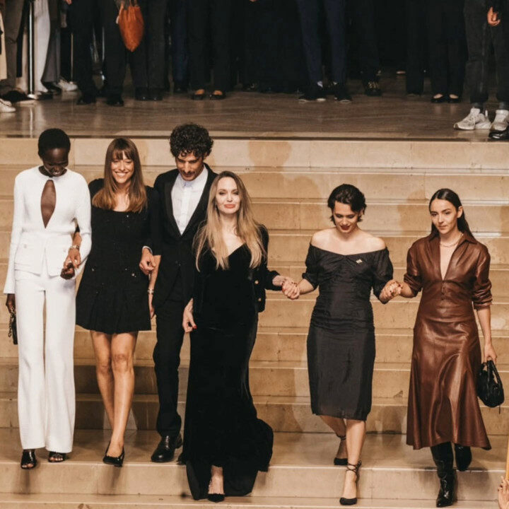 garance marillier with the cast and director of couture