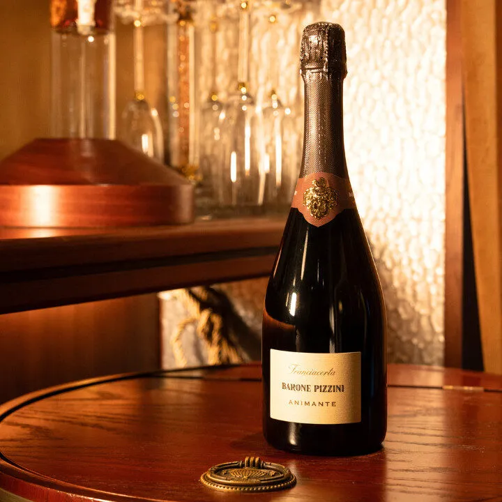 bottle of brut from franciacorta wines