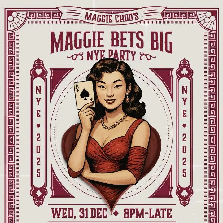 maggie choo's hong kong new year's eve parties flier