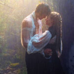 wuthering heights 2026 margot robbie and jacob elordi in the rain