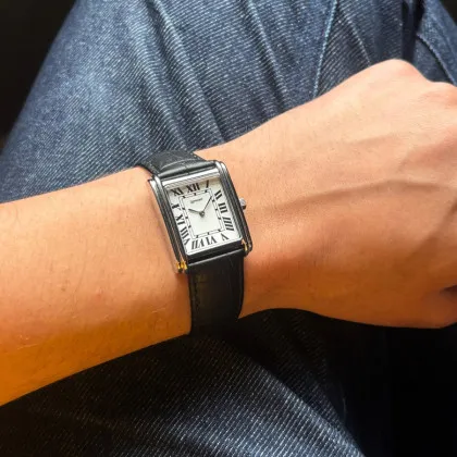 jfk jr carolyn bessette style laphont bloc silver tank watch