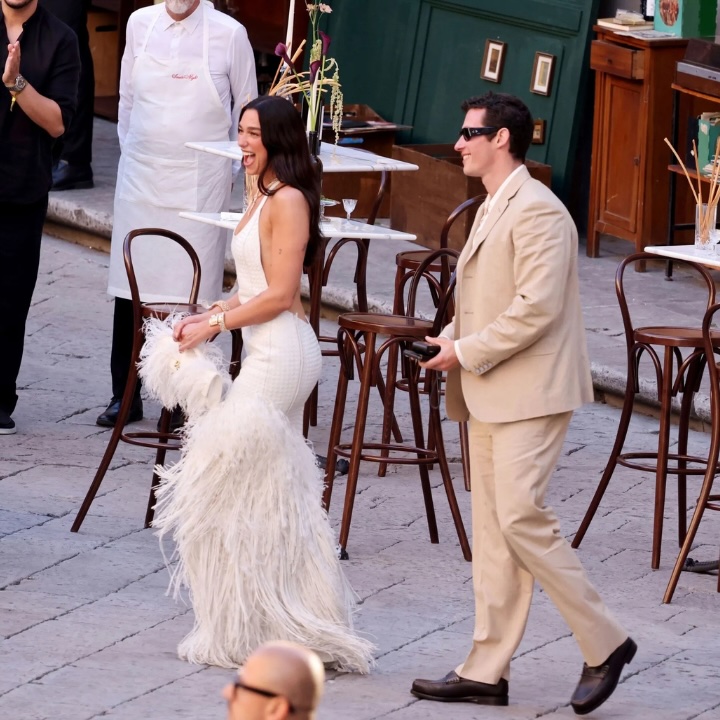 dua lipa wedding italy with callum turner