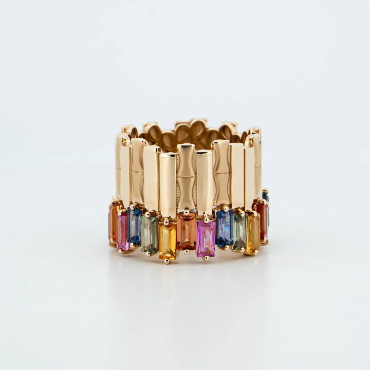 Katalia Fine Jewelry Rare Gemstones Prism Baguette Ring