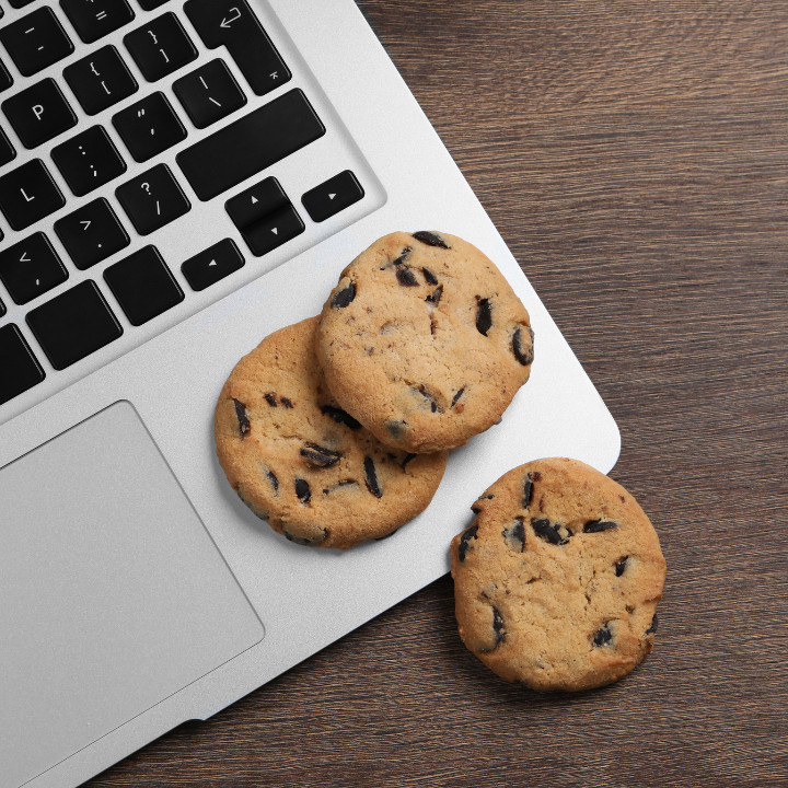 cookies on a laptop