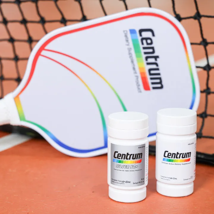 centrum multi-vibes launch event pickleball games and supplements