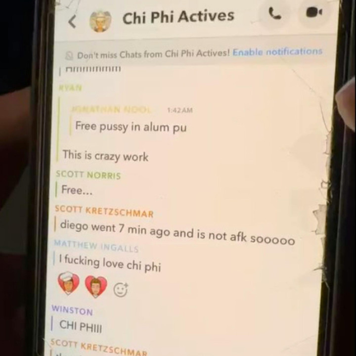cornell university gang rape lawsuit snapchat image
