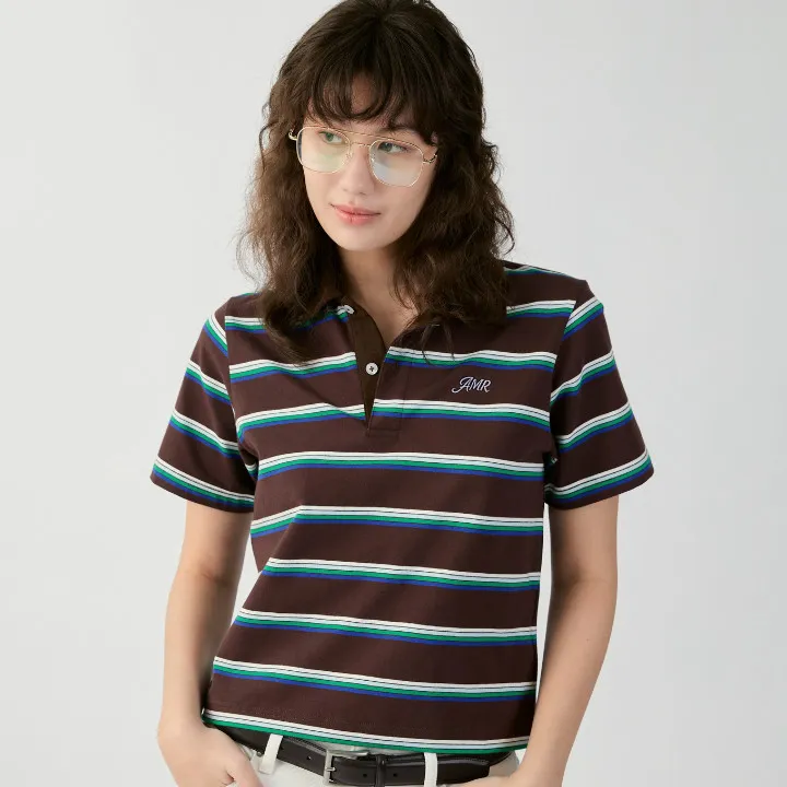 ÁMR DE SAÍSON Striped Polo Shirt